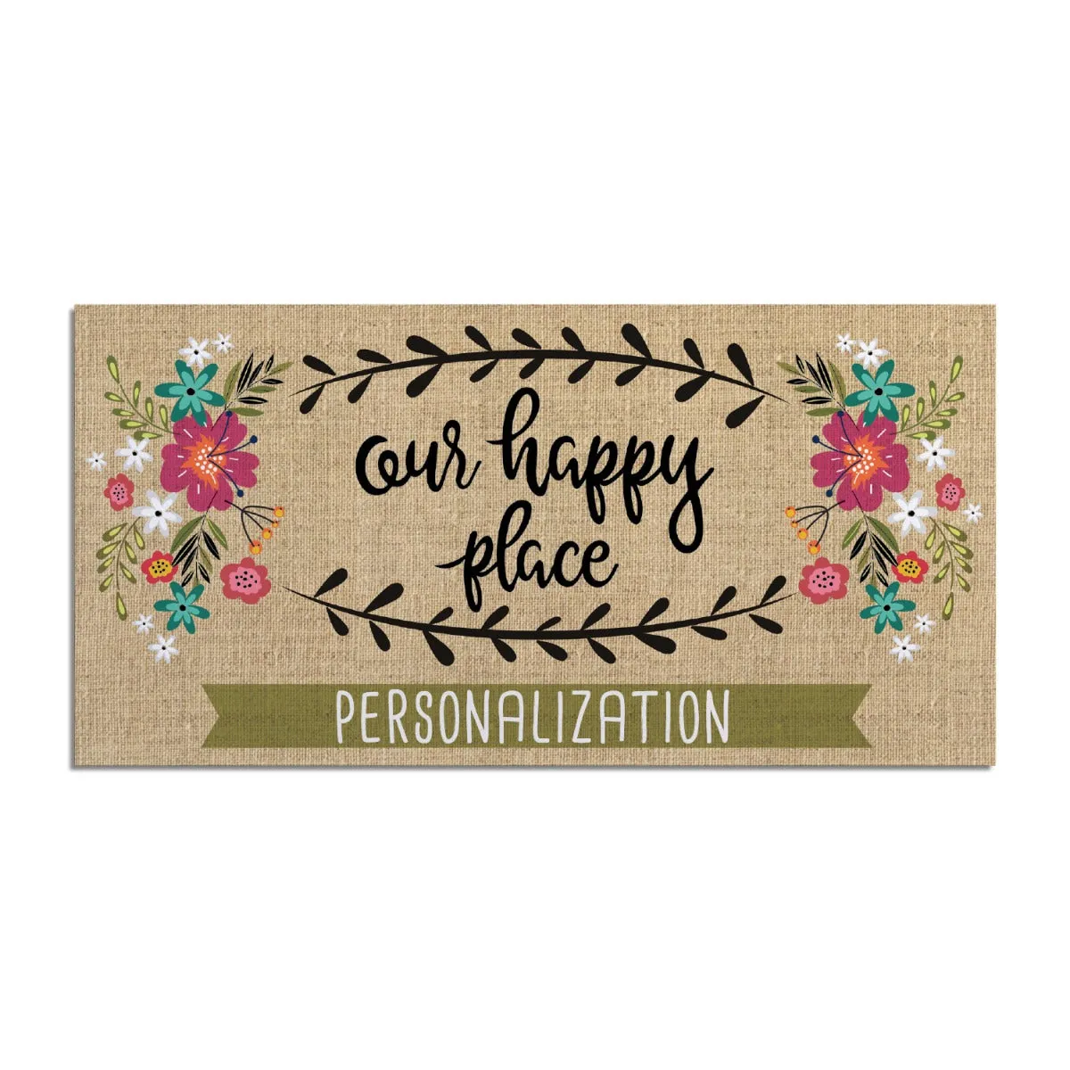 Our Happy Place - Ð 12x27 Inch Entry Mat