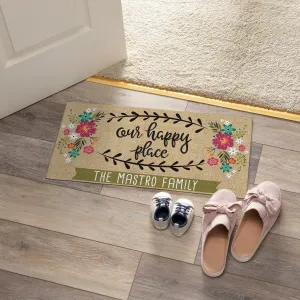 Our Happy Place - Ð 12x27 Inch Entry Mat