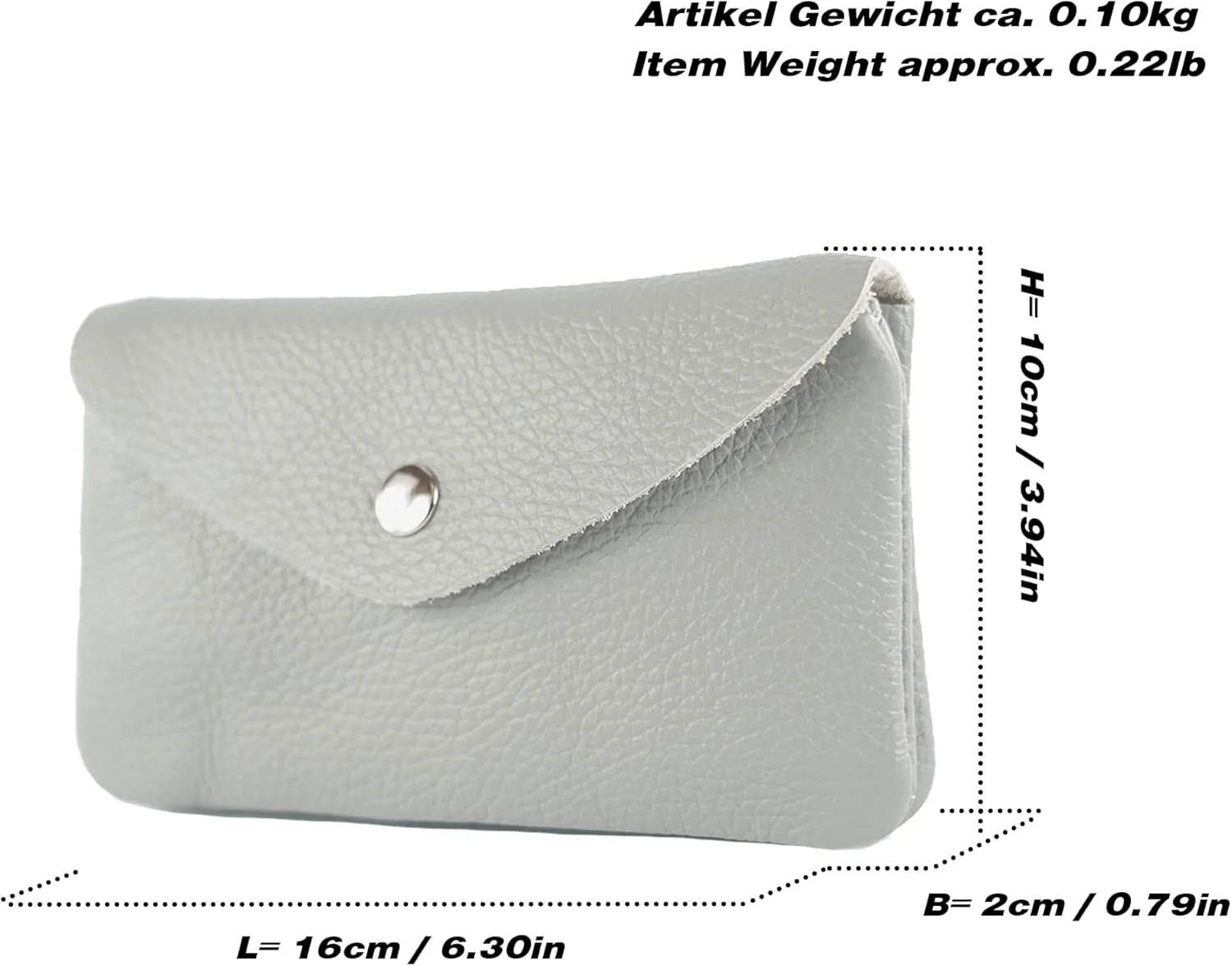 P11 - Italian Leather Women's Purse Medium, Orange-metallic, M, P11OG-MET_afn