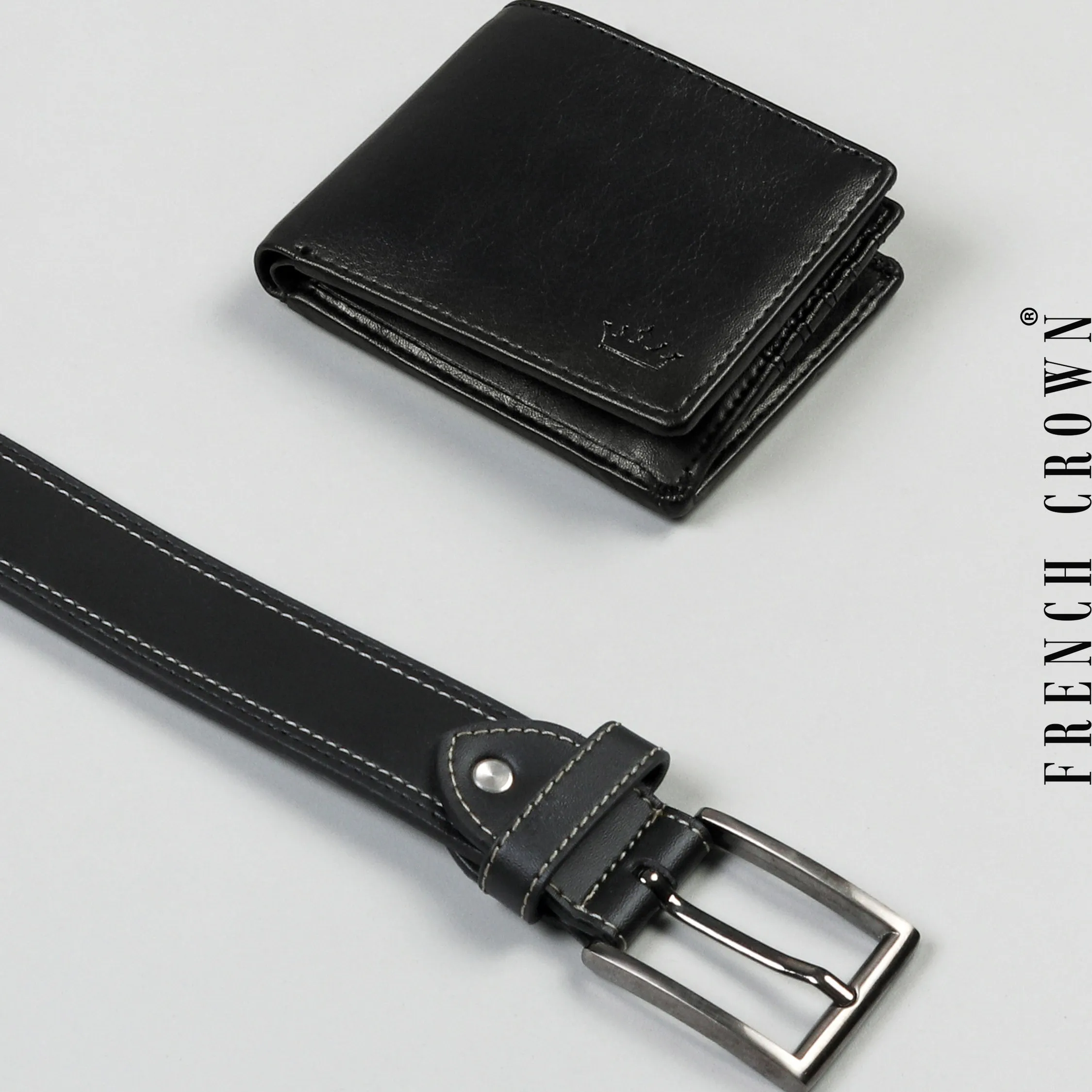 Pack Of 1 Black Wallet And 1 Jade Black Belt