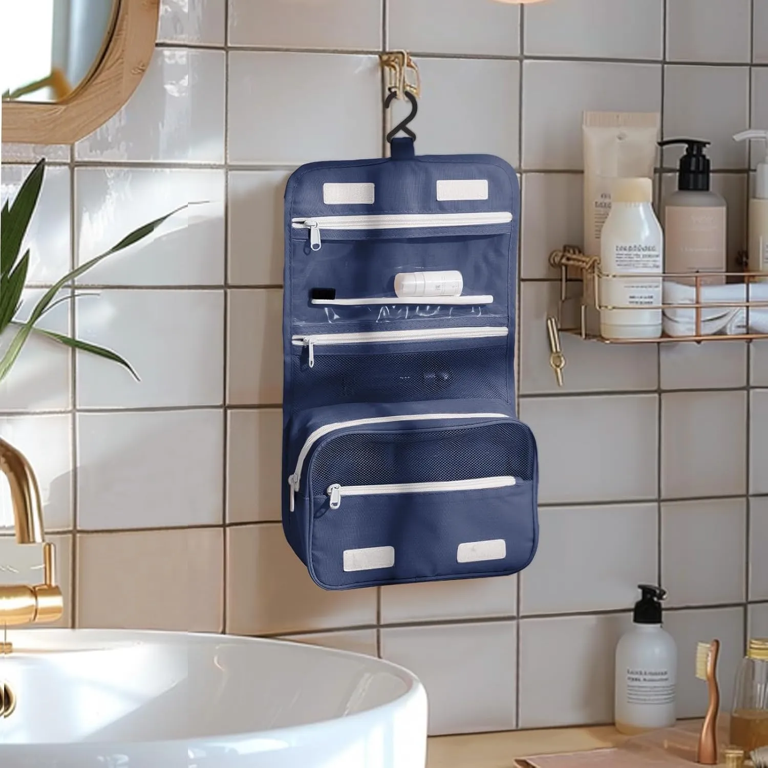 Packing Cubes for Travel - 9 Set Large Travel Cubes Luggage Organizer Bags Set With Laundry Bags/Shoe Bag/Toiletry Bag (Navy Blue)