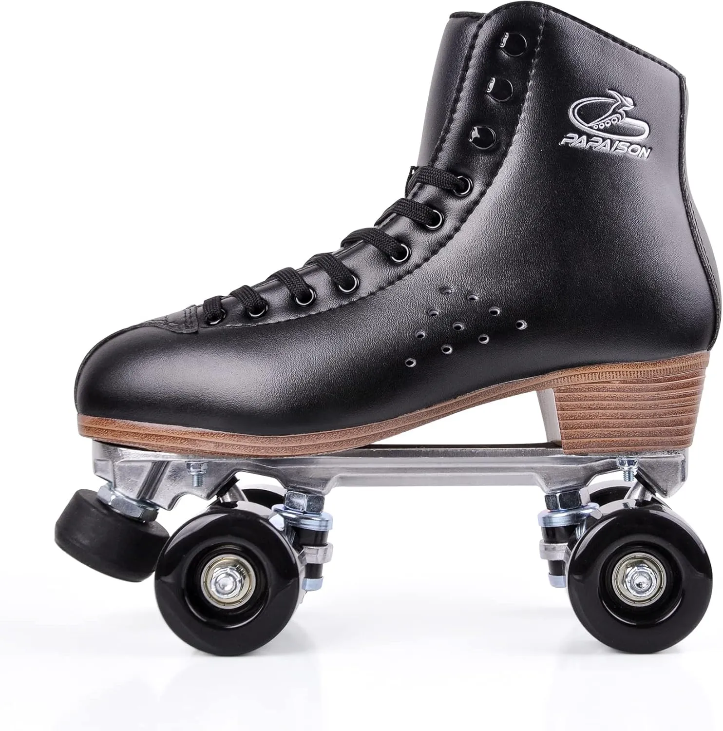 PAPAISON Roller Skates for Women and Men, Deluxe 2 Layer Microfiber Leather Double Row-Classic Roller Skates for Girls, Professional Outdoor Indoor Quad-Skates for Kids & Adults…