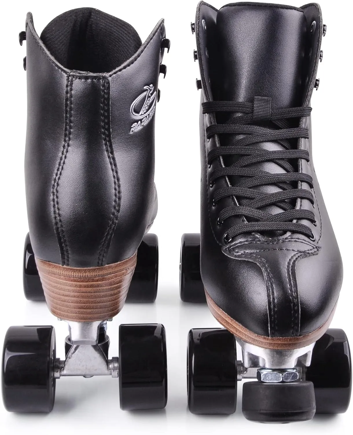 PAPAISON Roller Skates for Women and Men, Deluxe 2 Layer Microfiber Leather Double Row-Classic Roller Skates for Girls, Professional Outdoor Indoor Quad-Skates for Kids & Adults…