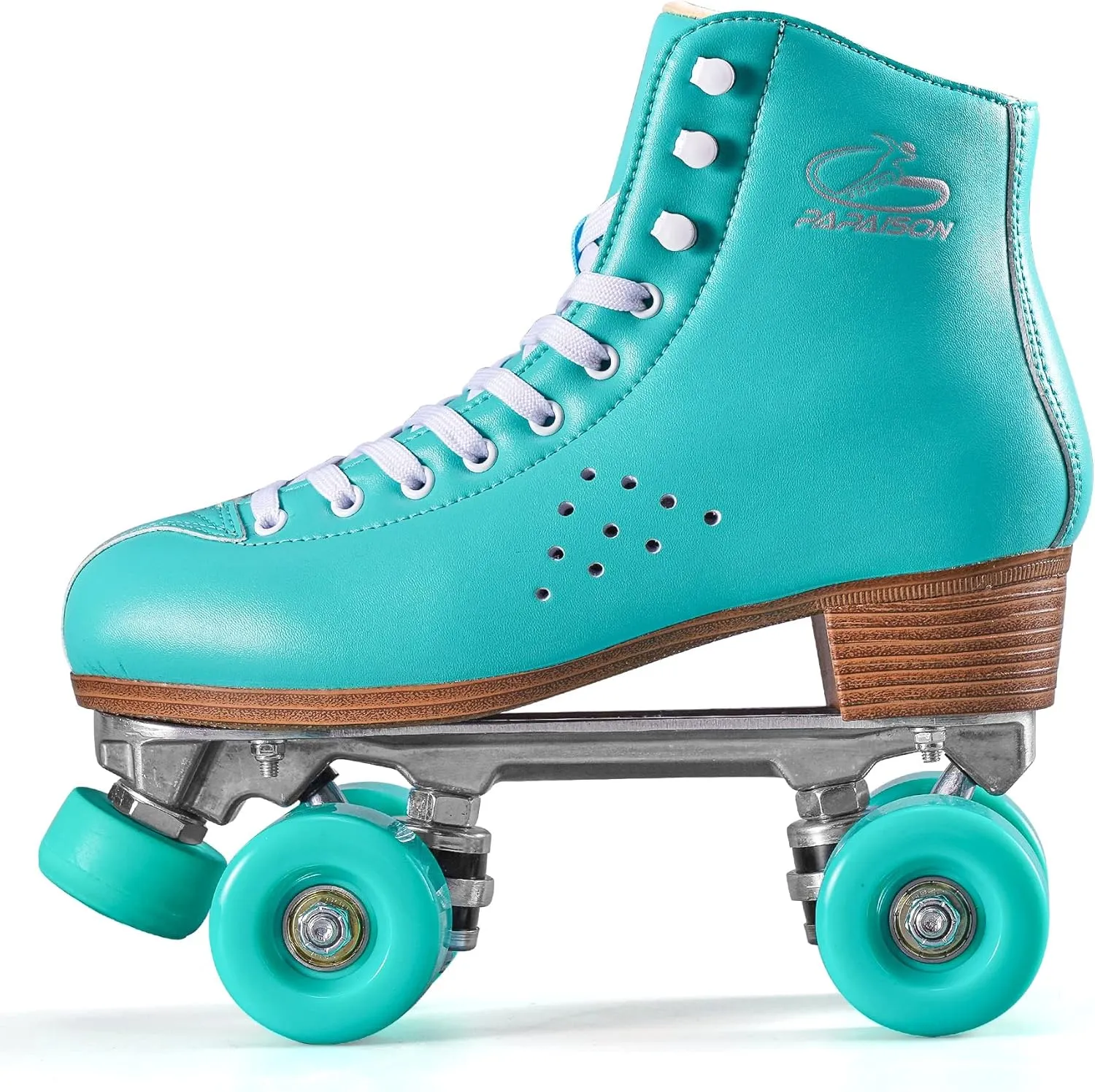 PAPAISON Roller Skates for Women and Men, Deluxe 2 Layer Microfiber Leather Double Row-Classic Roller Skates for Girls, Professional Outdoor Indoor Quad-Skates for Kids & Adults…