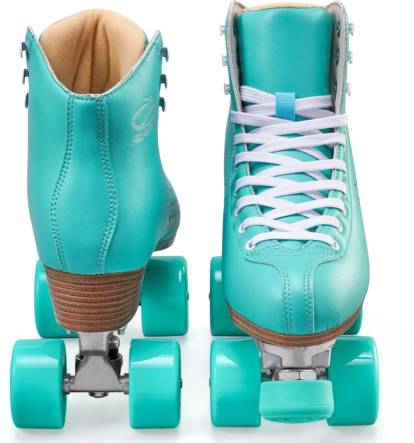 PAPAISON Roller Skates for Women and Men, Deluxe 2 Layer Microfiber Leather Double Row-Classic Roller Skates for Girls, Professional Outdoor Indoor Quad-Skates for Kids & Adults…