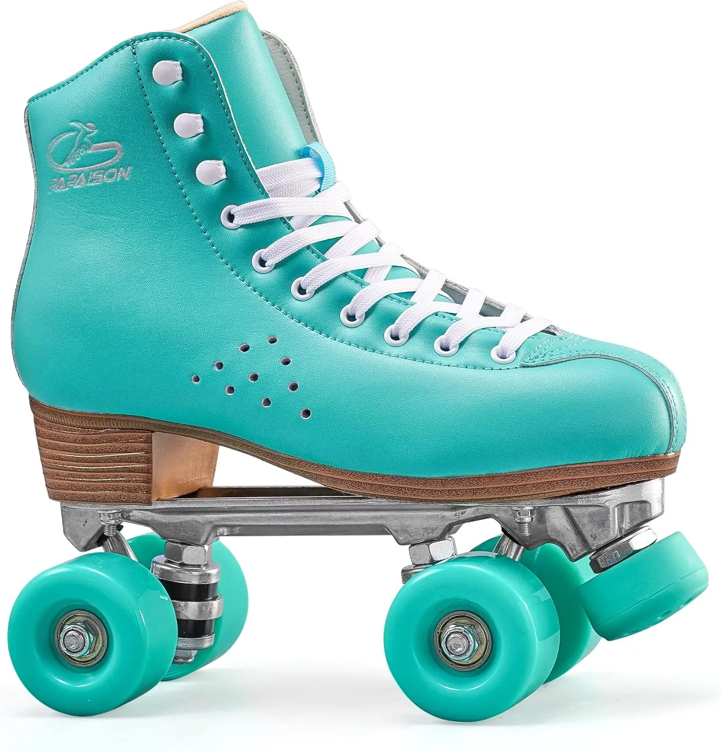 PAPAISON Roller Skates for Women and Men, Deluxe 2 Layer Microfiber Leather Double Row-Classic Roller Skates for Girls, Professional Outdoor Indoor Quad-Skates for Kids & Adults…