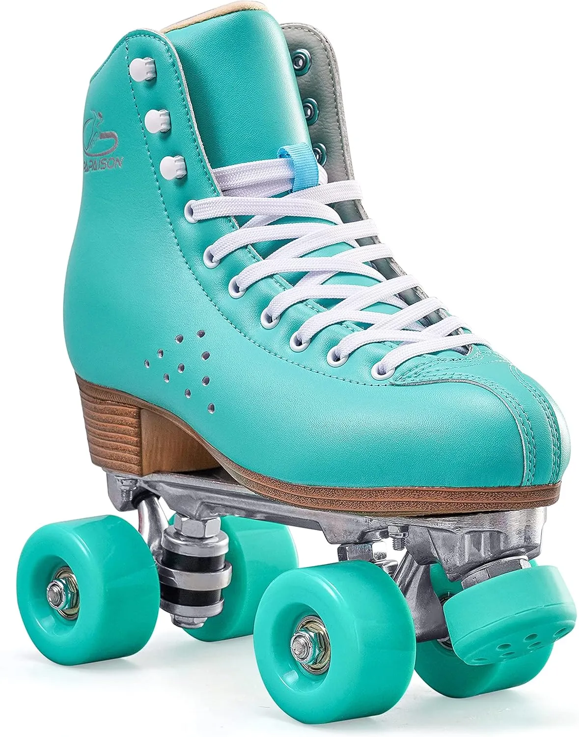 PAPAISON Roller Skates for Women and Men, Deluxe 2 Layer Microfiber Leather Double Row-Classic Roller Skates for Girls, Professional Outdoor Indoor Quad-Skates for Kids & Adults…