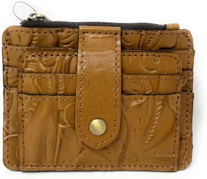 Patricia Nash Tooled Leather Cassis ID Card Case Wallet, Biscuit
