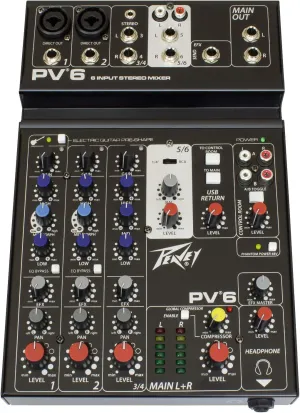 Peavey PV 6 6-Channel Compact Mixer