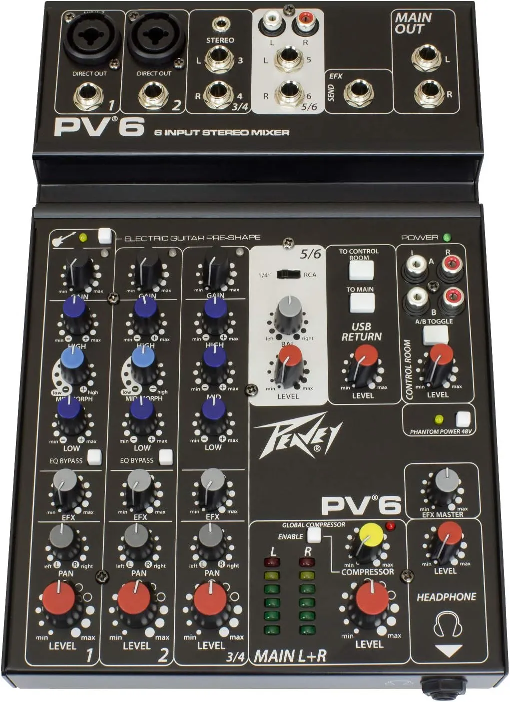 Peavey PV 6 6-Channel Compact Mixer