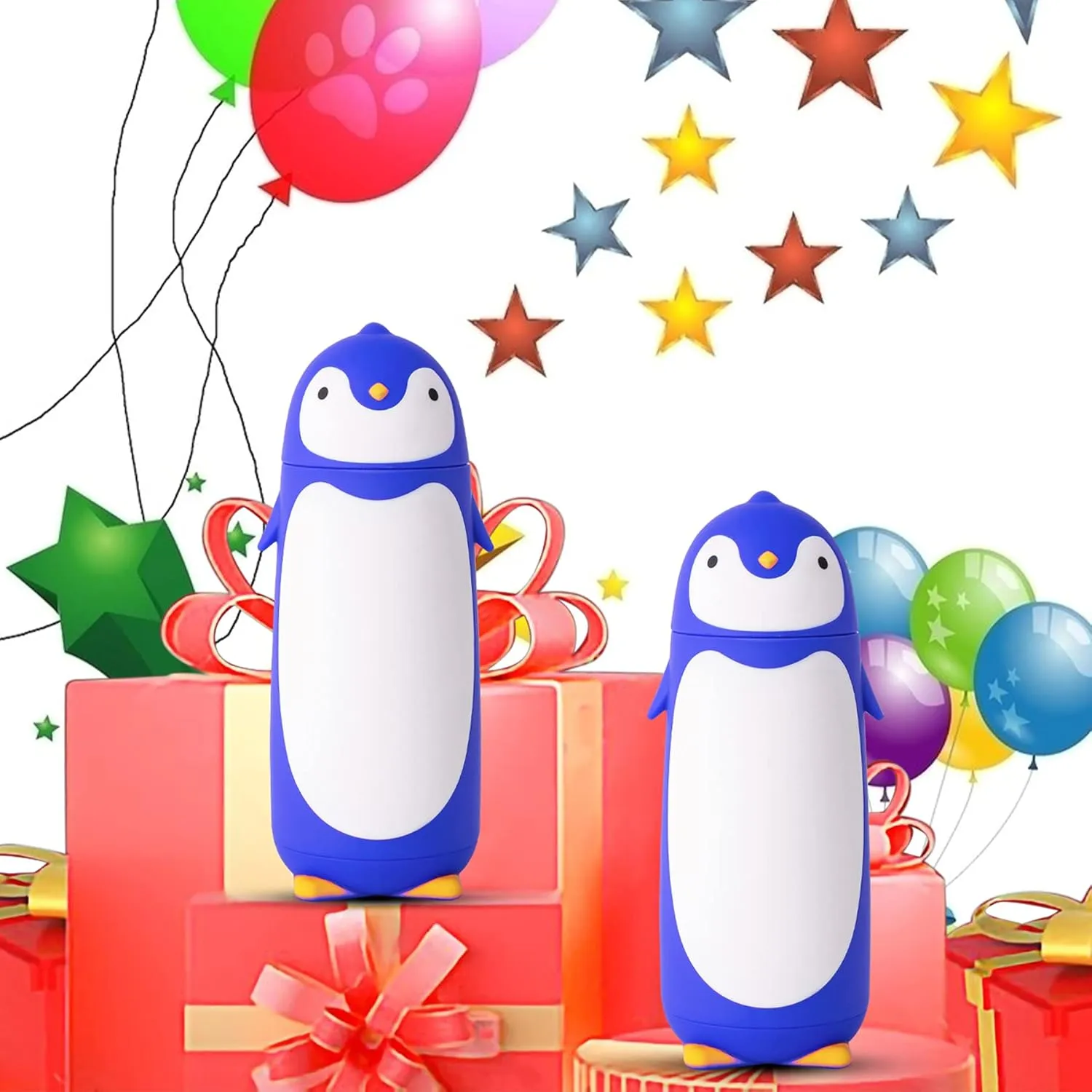 Penguin Stainless Steel Vacuum insulated tumblers Travel Mug Tea Water Bottle Coffee Flask