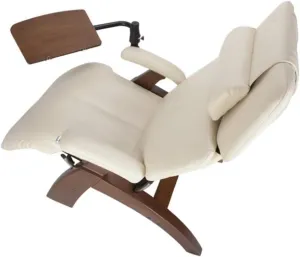 Perfect Chair Human Touch PC-610 Omni-Motion Power Walnut Zero-Gravity Recliner   Laptop Personal Computer Desk Table - Espresso Premium Leather