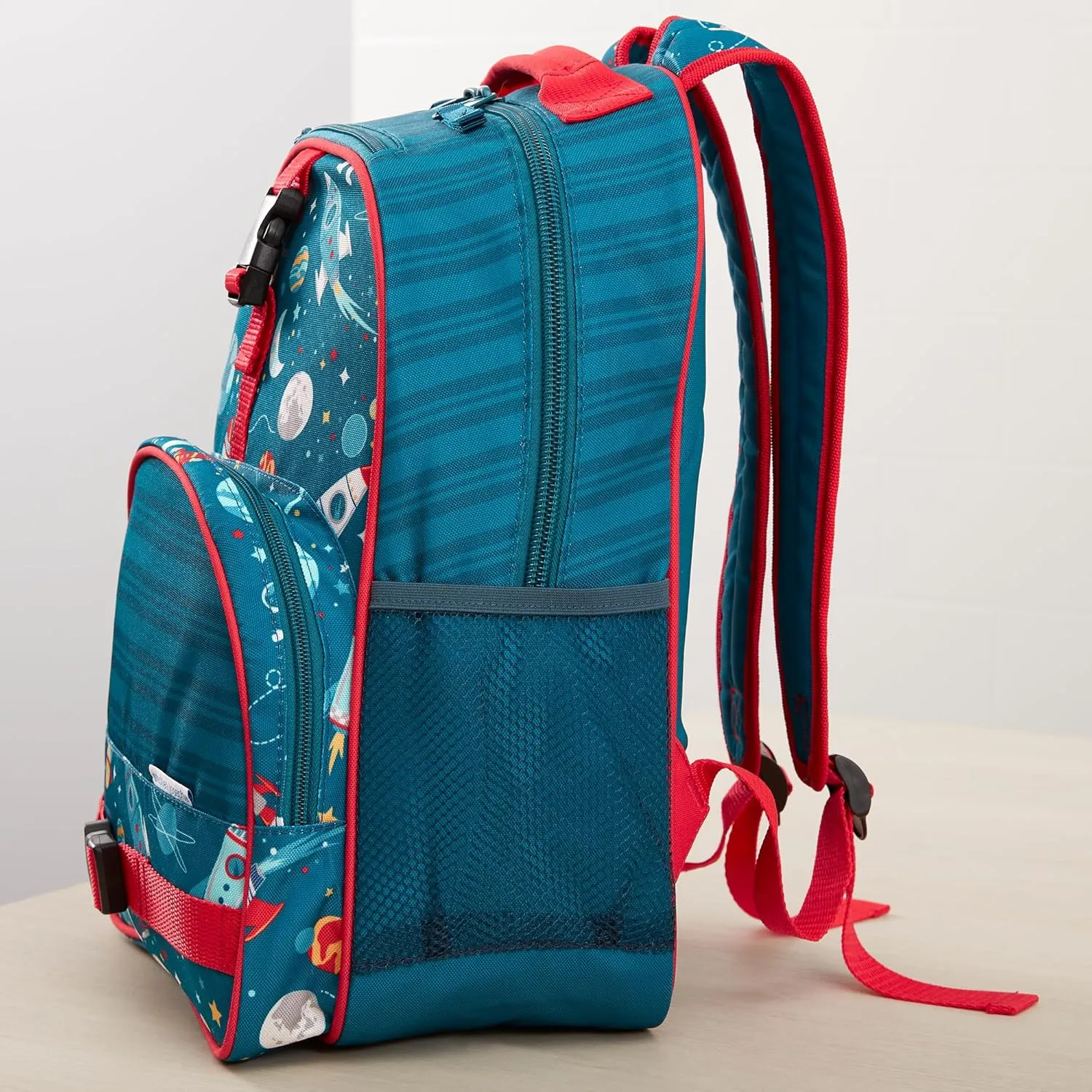 Personalization Universe Kids Backpack - Space Embroidered All Over Print by Stephen Joseph, Perfect for Boys and Girls, Customizable School Bag with Name, Personalized Embroidered Bookbag
