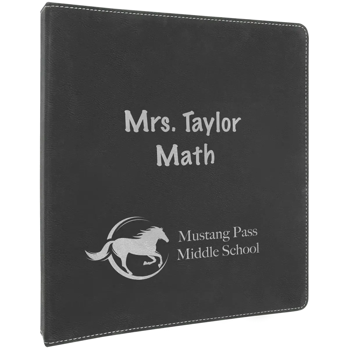 Personalized 3-Ring Binder and Organizer in Leatherette Colors