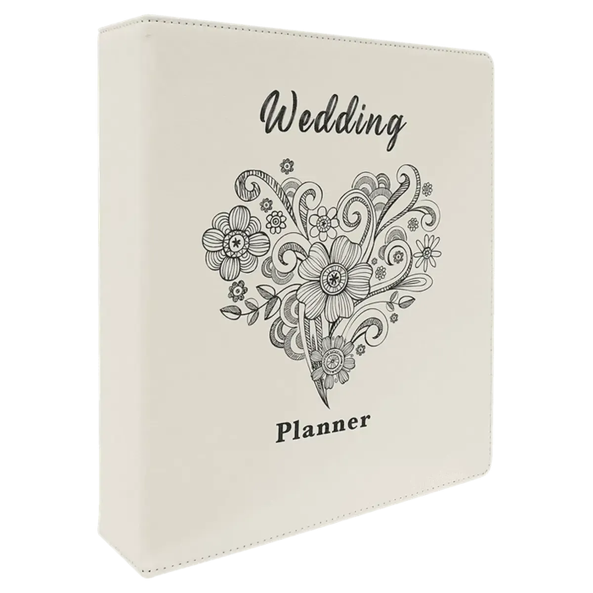 Personalized 3-Ring Binder and Organizer in Leatherette Colors