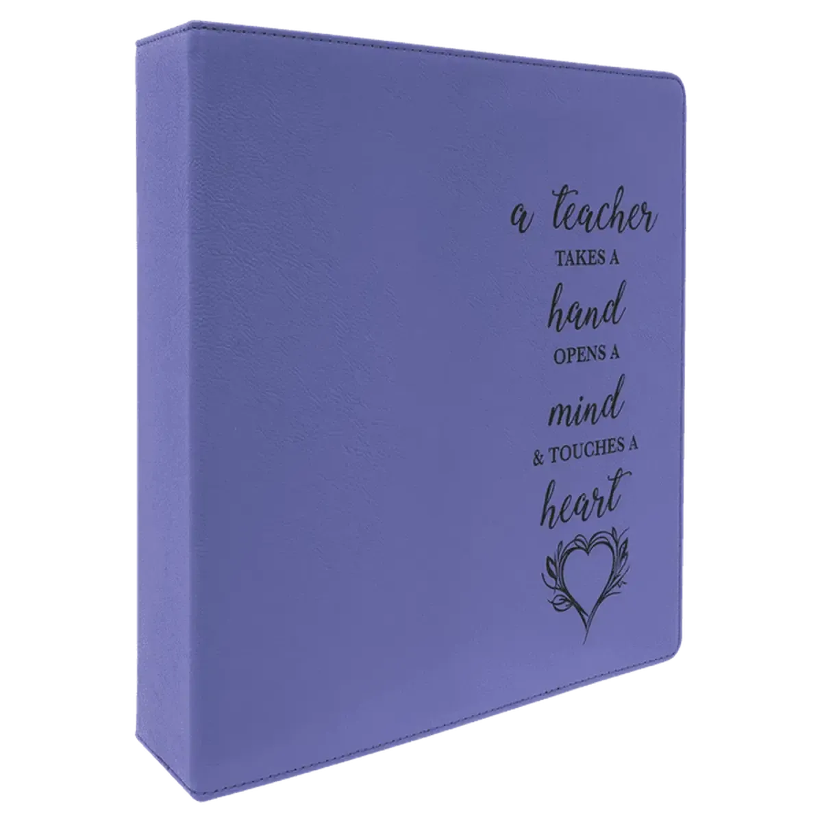 Personalized 3-Ring Binder and Organizer in Leatherette Colors