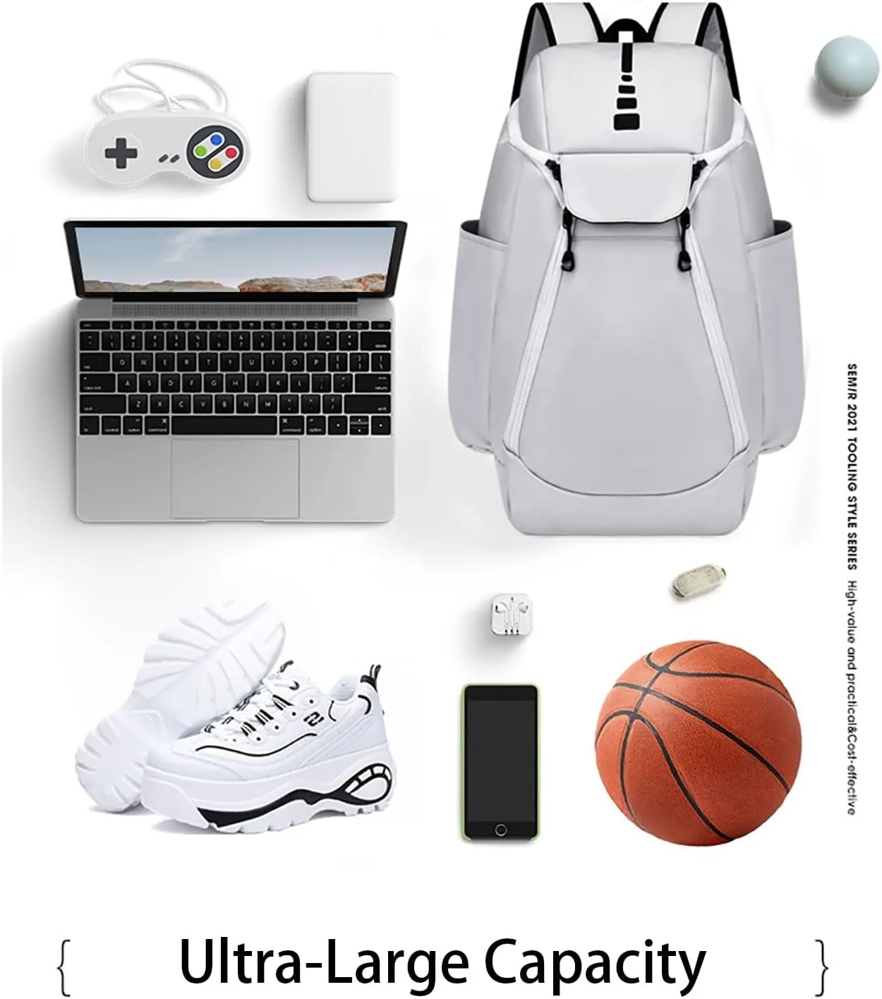 Personalized Basketball Backpack for Men/Women - Custom Name & Logo, Adjustable Straps for Sports, Gym