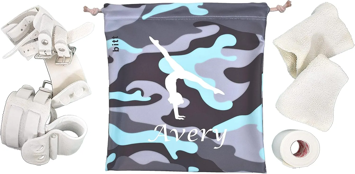Personalized Camouflage Gymnastics Grip Bag with Handstand