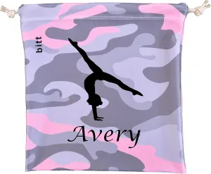 Personalized Camouflage Gymnastics Grip Bag with Handstand