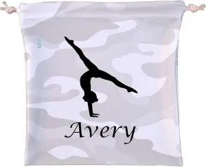 Personalized Camouflage Gymnastics Grip Bag with Handstand