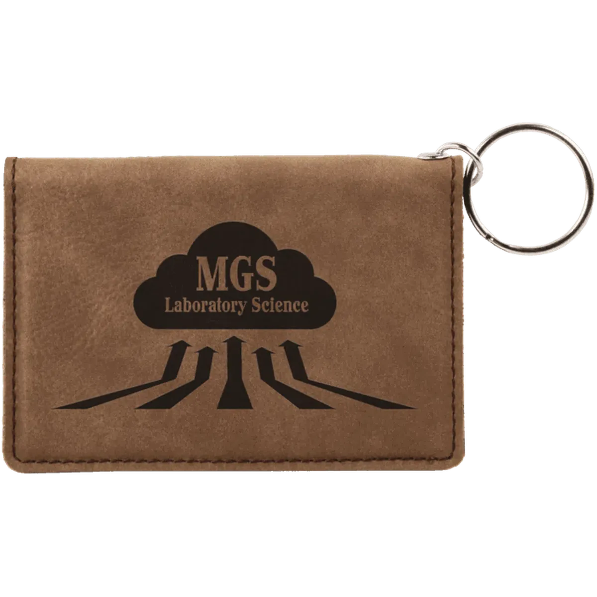 Personalized Card and ID Holder Keychain in Leathrette Colors