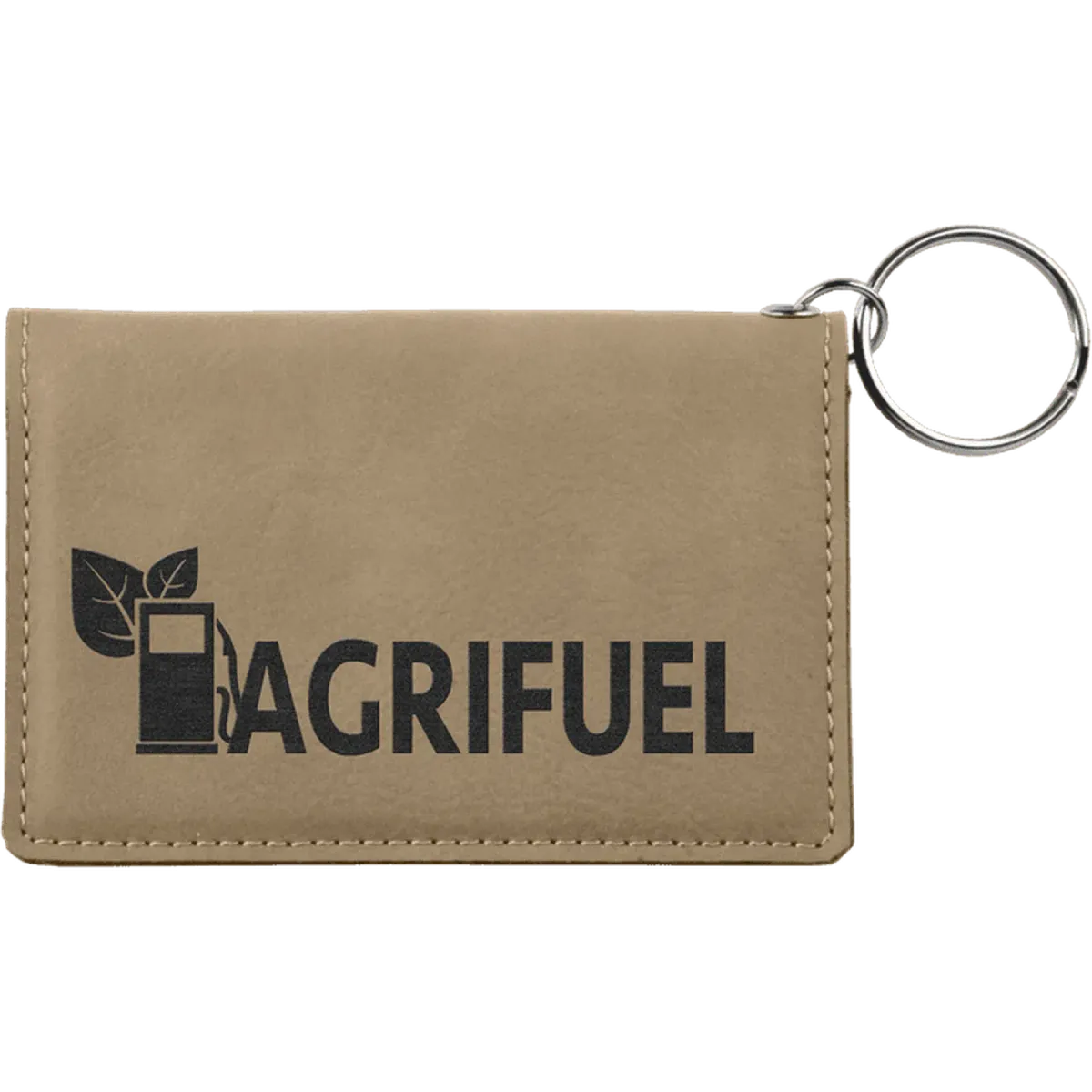 Personalized Card and ID Holder Keychain in Leathrette Colors