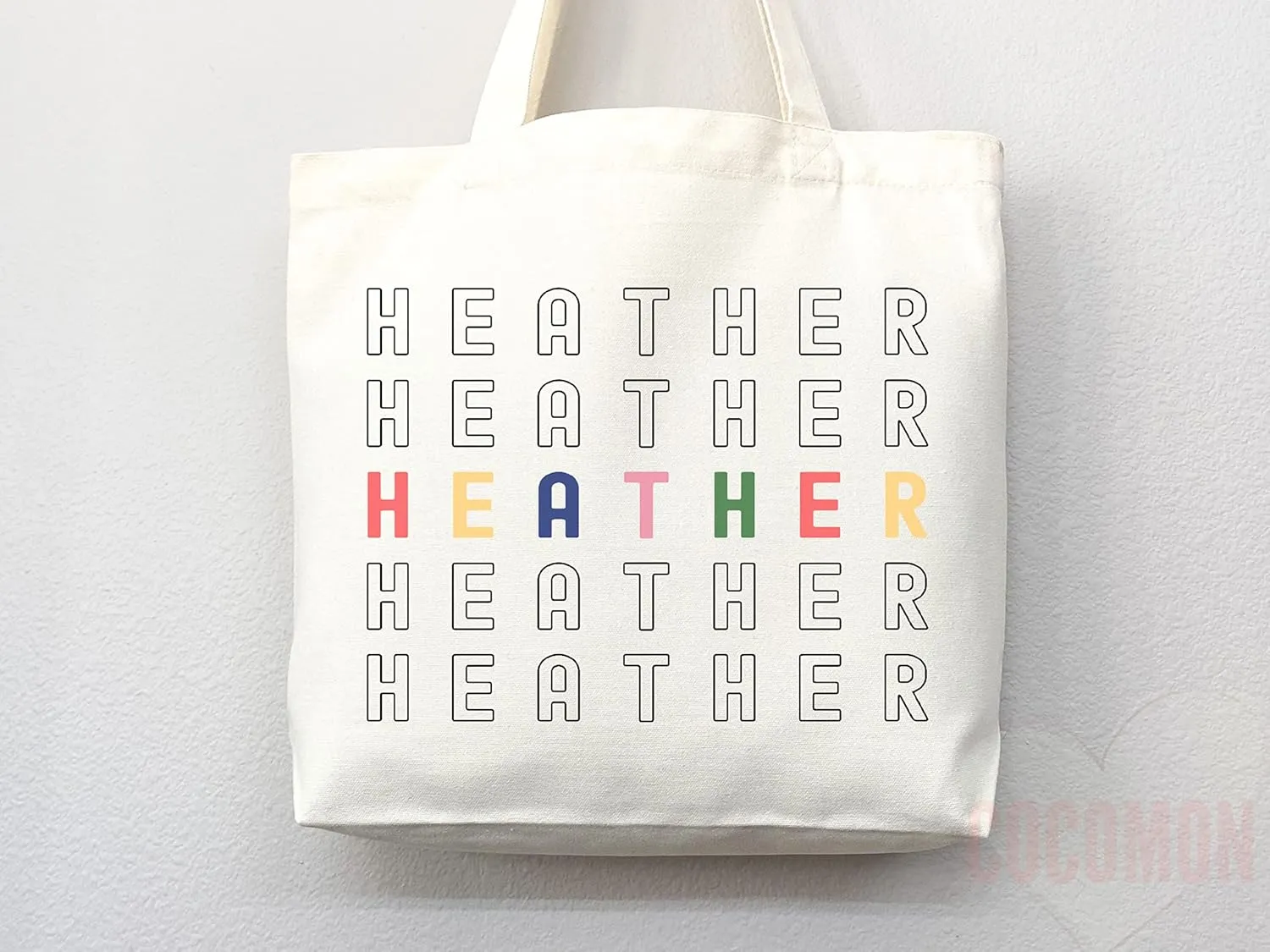 Personalized Custom Name Tote Bag - Custom Tote Shopper - Durable Premium Canvas, Reusable, Eco-Friendly - Ideal Gift for Women, Bridesmaids, Teachers, Nurses - Customizable and Personalizable