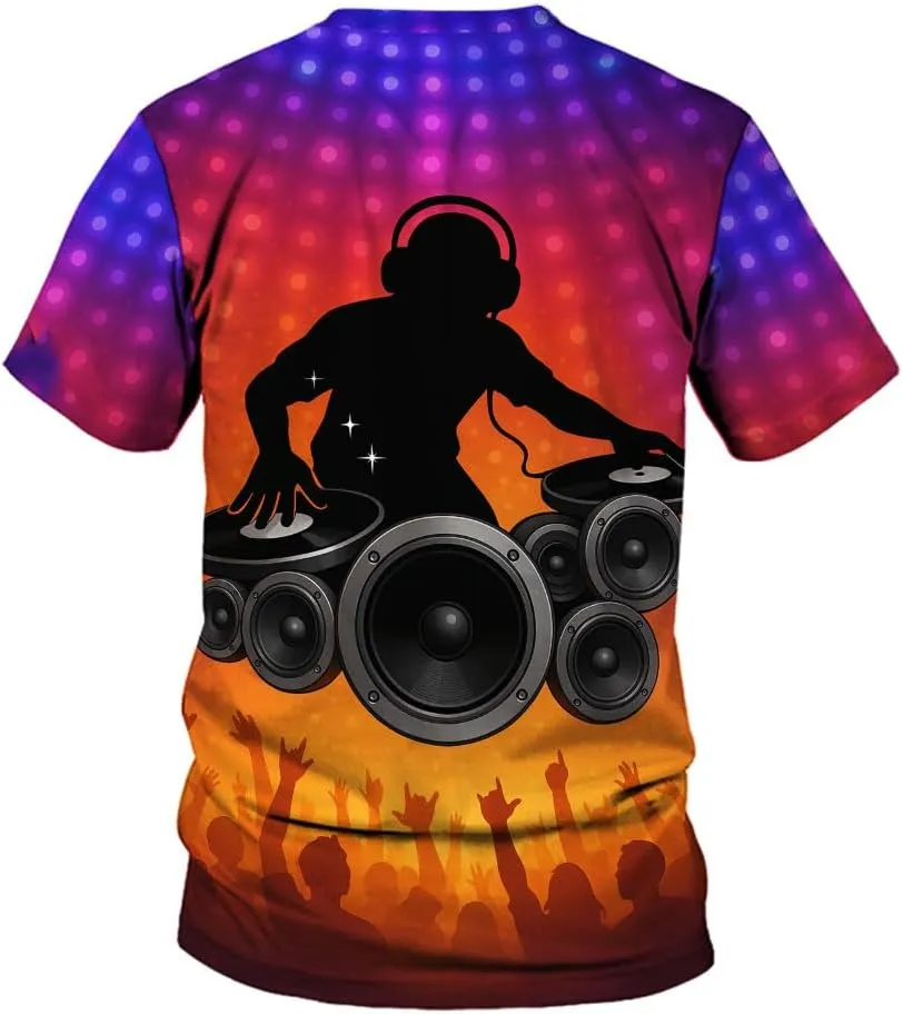 Personalized DJ 3D Shirts, Disc Jockey 3D Shirt, Disc Jockey T-Shirt Gifts for Men, Custom DJ Shirt for EMD Music Festival