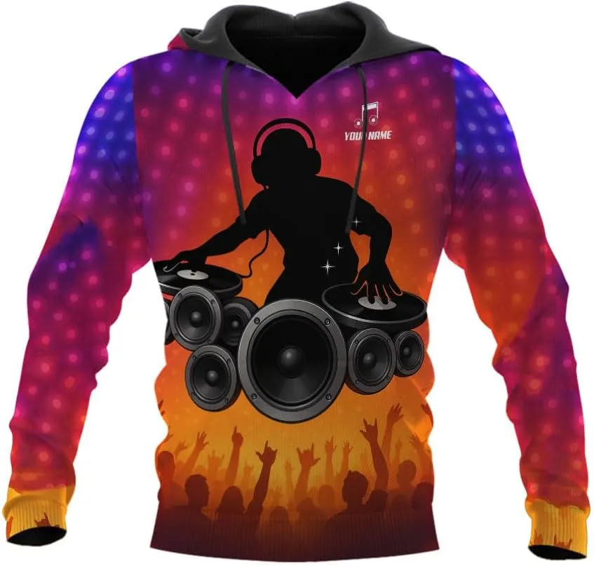 Personalized DJ 3D Shirts, Disc Jockey 3D Shirt, Disc Jockey T-Shirt Gifts for Men, Custom DJ Shirt for EMD Music Festival