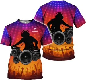 Personalized DJ 3D Shirts, Disc Jockey 3D Shirt, Disc Jockey T-Shirt Gifts for Men, Custom DJ Shirt for EMD Music Festival