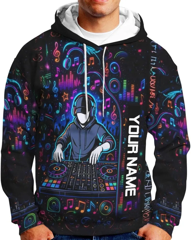 Personalized DJ 3D Shirts, Disc Jockey 3D Shirt, Disc Jockey T-Shirt Gifts for Men, Custom DJ Shirt for EMD Music Festival