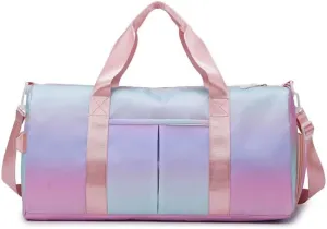 Personalized Duffel Bag Embroidered Name Text Sports Gym Bag Travel Bag with Wet Dry Pockets & Shoe Compartment Women and Men