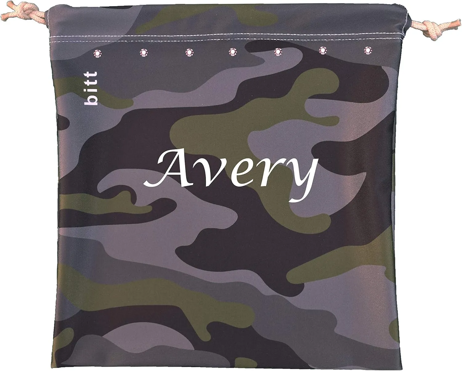 Personalized Gymnastics Grip Bag, Camouflage Drawstring Bag for Girls Boys (Olive Camo)