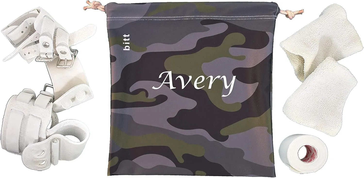 Personalized Gymnastics Grip Bag, Camouflage Drawstring Bag for Girls Boys (Olive Camo)