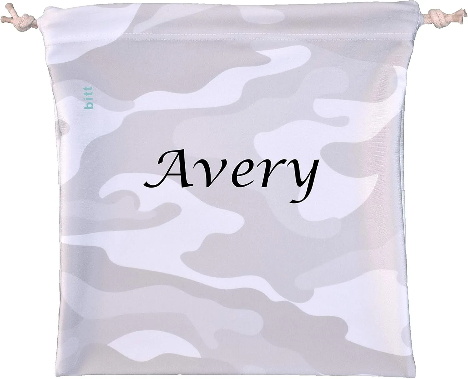 Personalized Gymnastics Grip Bag, Camouflage for Girls Boys (Silver White Camo)