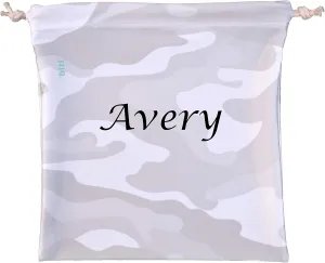 Personalized Gymnastics Grip Bag, Camouflage for Girls Boys (Silver White Camo)