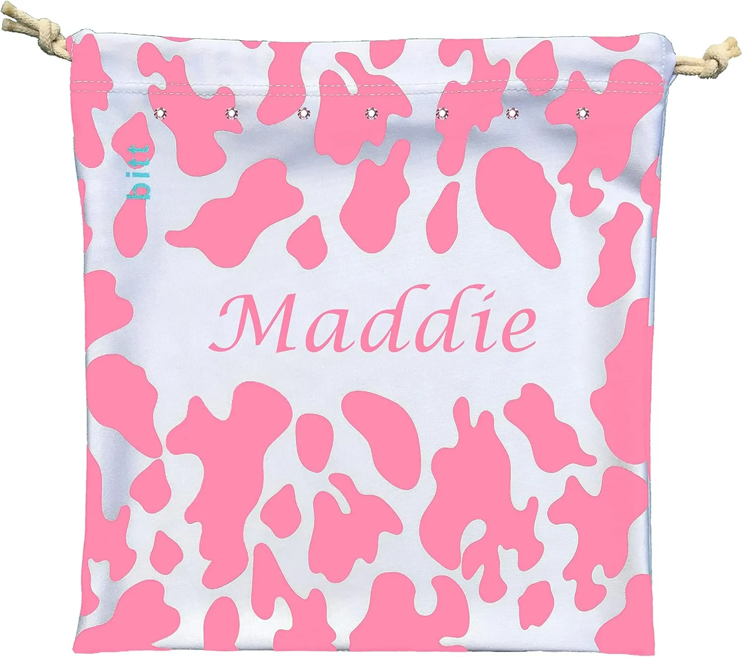Personalized Gymnastics Grip Bag in Cow Print with Crystals Options