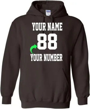 Personalized Hoodie with Custom Name and Number Unique Stylish Team Sports Gift