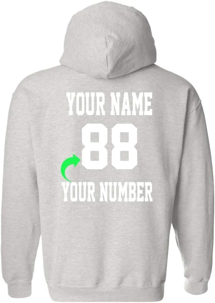 Personalized Hoodie with Custom Name and Number Unique Stylish Team Sports Gift