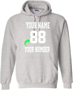 Personalized Hoodie with Custom Name and Number Unique Stylish Team Sports Gift