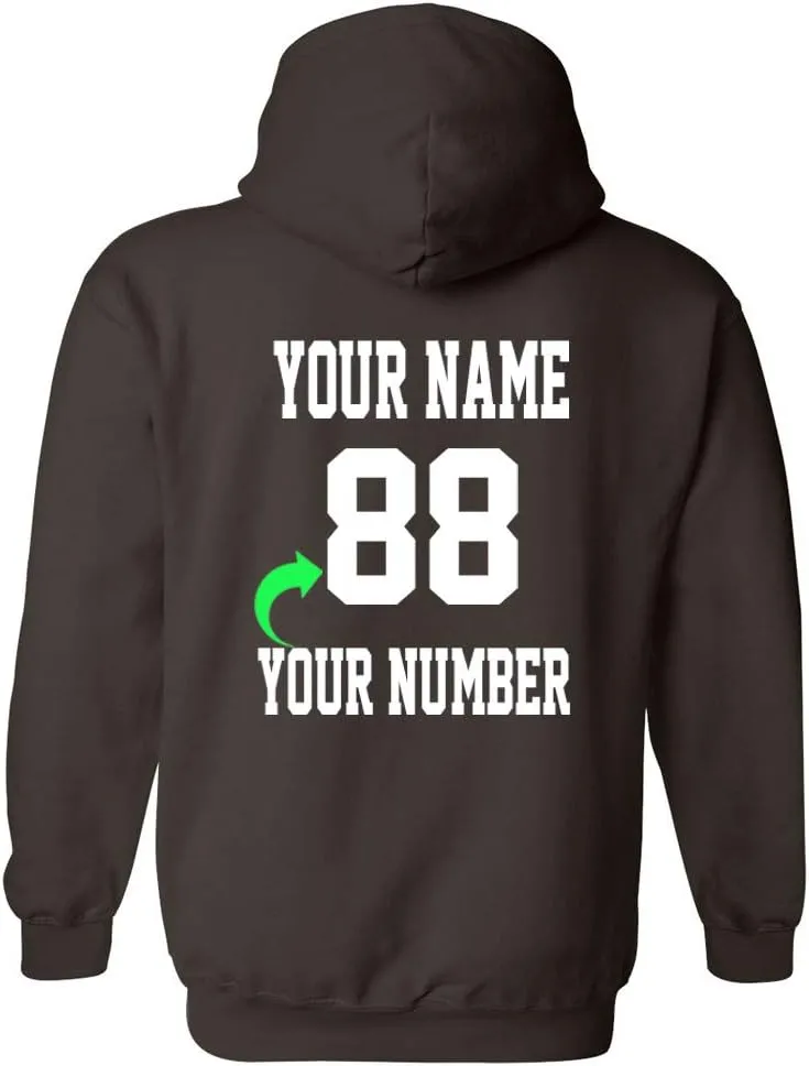 Personalized Hoodie with Custom Name and Number Unique Stylish Team Sports Gift