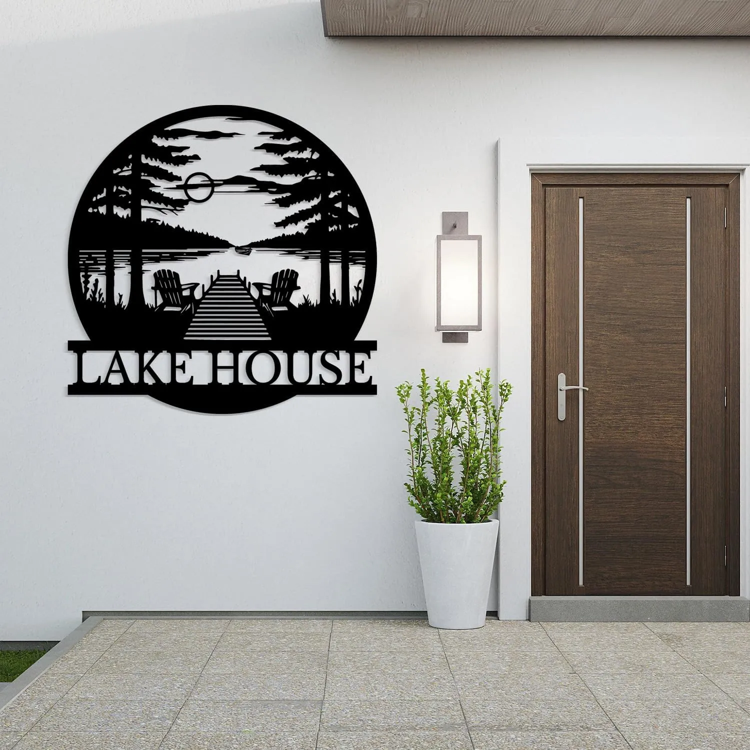 Personalized Lake House Metal Sign, Custom Lake House Name Sign, Camping Metal sign, Front Porch Decor, Forest Lake Sign, Lake House Decorr, Cabin Sign, Villa signage, Fire Pit Sign (Style-6)