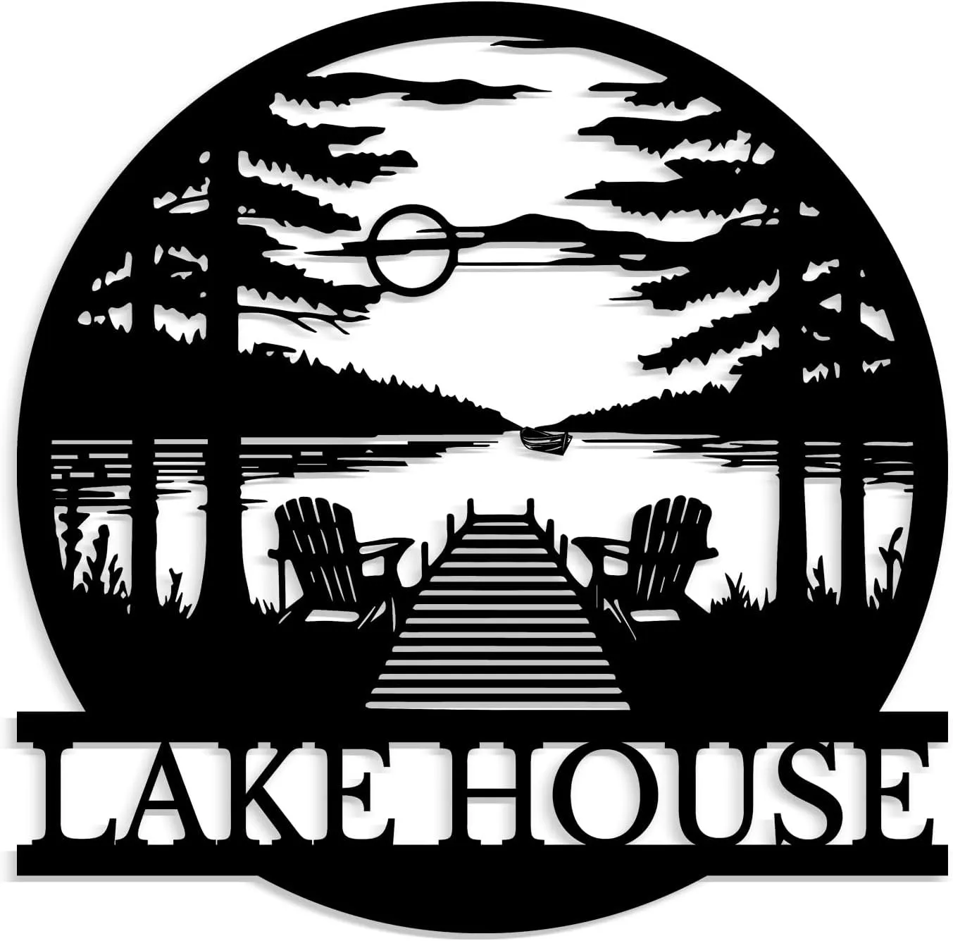 Personalized Lake House Metal Sign, Custom Lake House Name Sign, Camping Metal sign, Front Porch Decor, Forest Lake Sign, Lake House Decorr, Cabin Sign, Villa signage, Fire Pit Sign (Style-6)