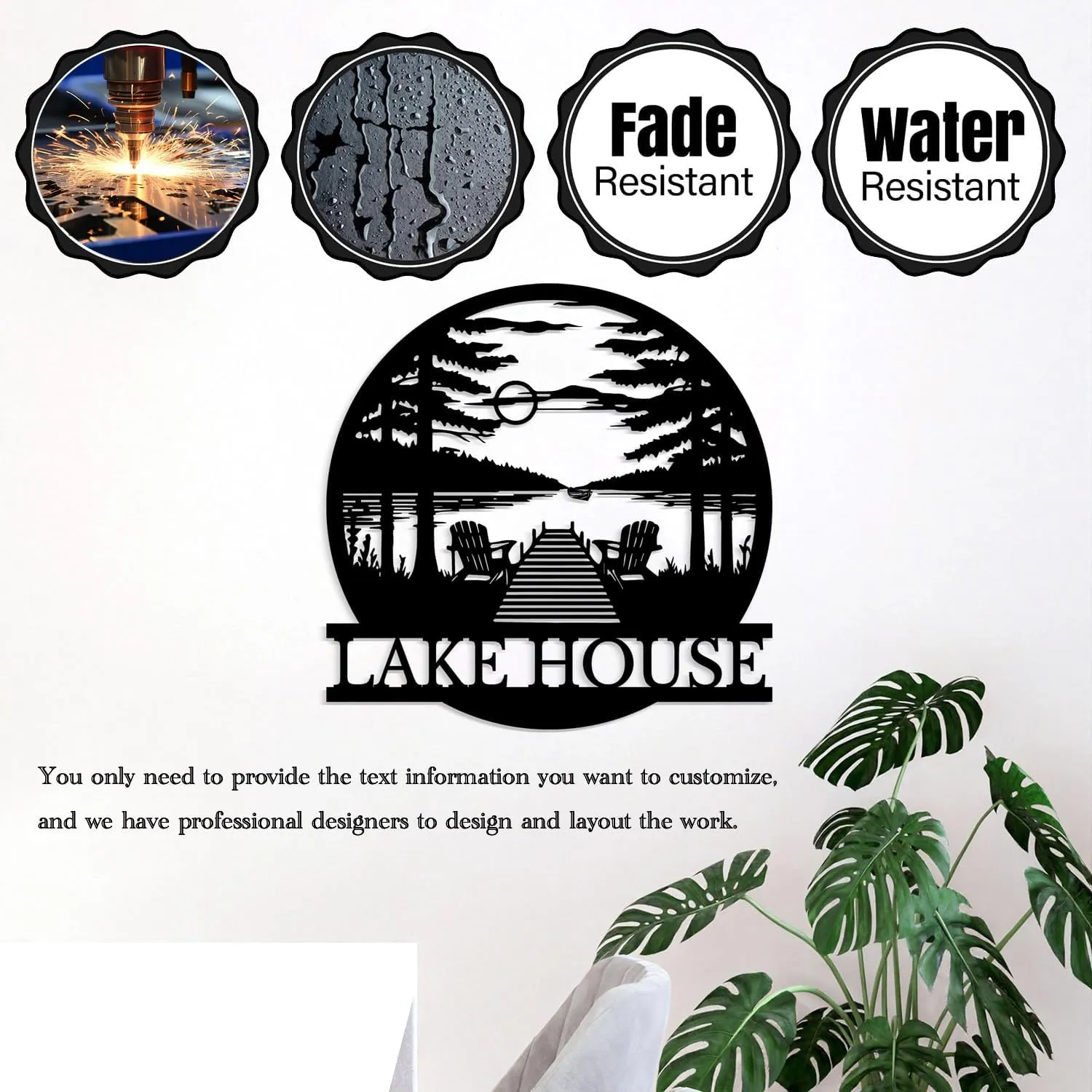 Personalized Lake House Metal Sign, Custom Lake House Name Sign, Camping Metal sign, Front Porch Decor, Forest Lake Sign, Lake House Decorr, Cabin Sign, Villa signage, Fire Pit Sign (Style-6)