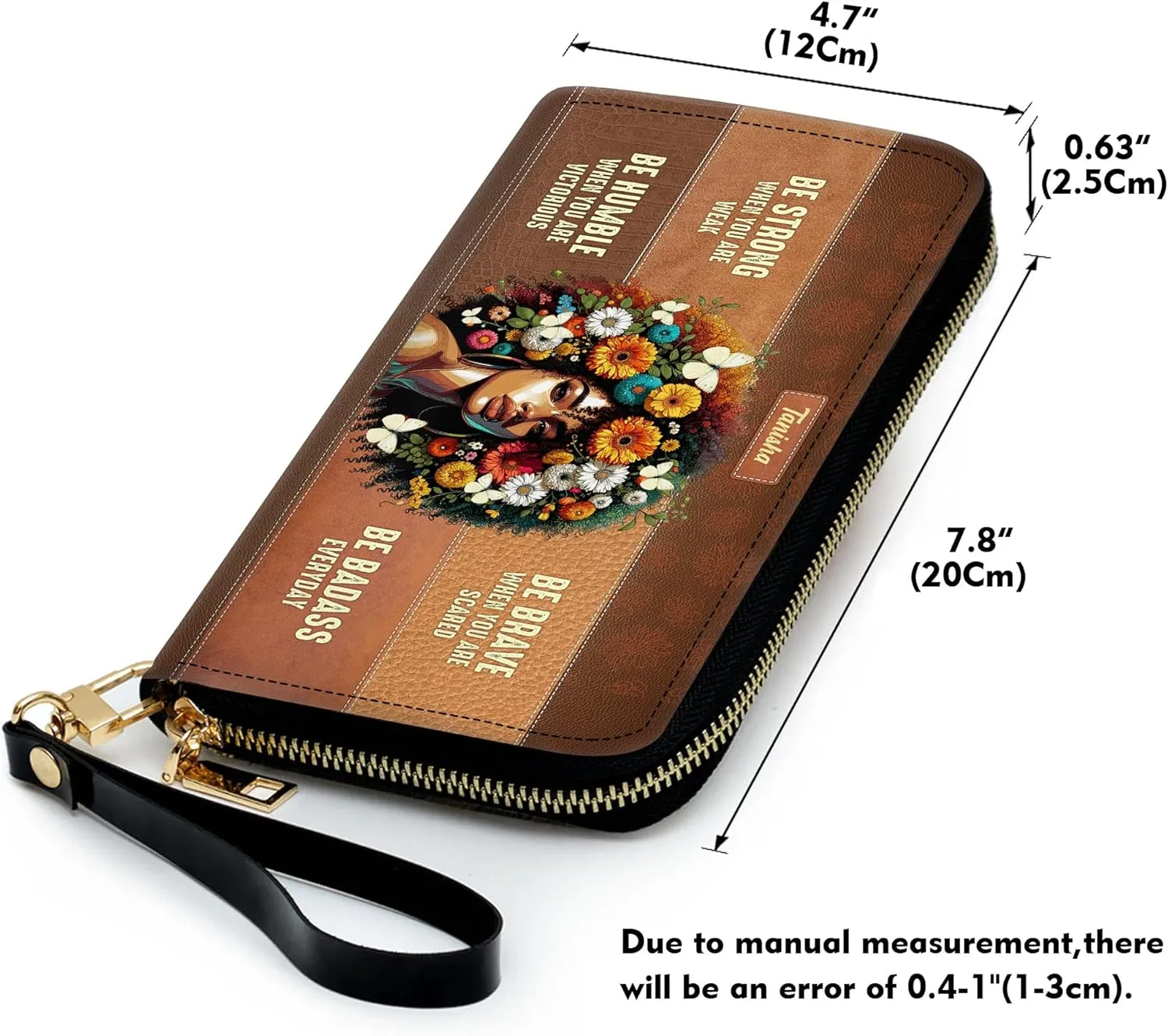 Personalized Leather Handbag For Black African Women – Matching Purse and Wallet Set – Mother's Day Gifts for Melanin Woman
