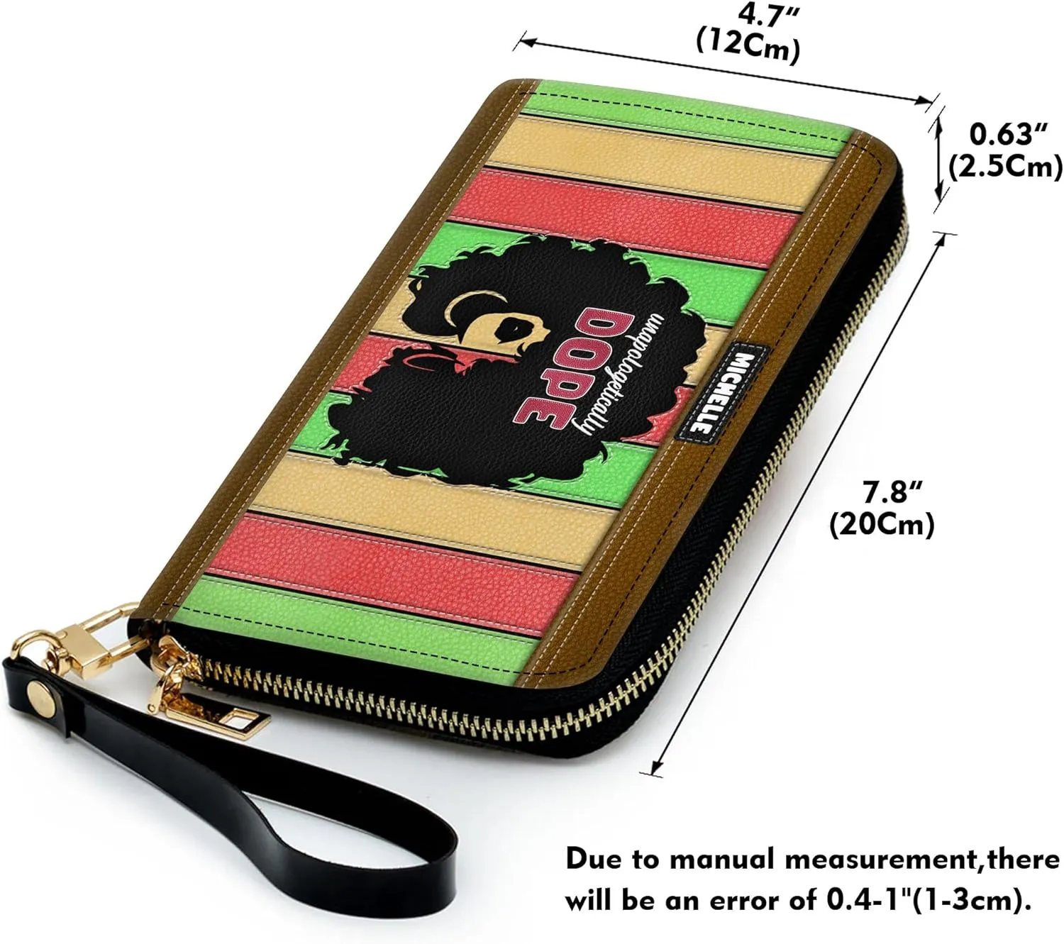 Personalized Leather Handbag For Black African Women – Matching Purse and Wallet Set – Mother's Day Gifts for Melanin Woman