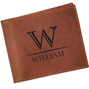 Personalized Men Wallet, Custom Wallet for Men, Valentines Day, Birthday, Christmas, Anniversary Gifts For Him, Husband, Gifts for Men, Dad, Grandpa, Boyfriend, Engraved Leather Wallet