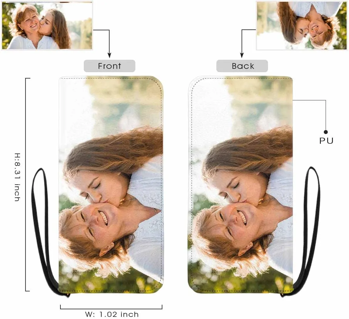 Personalized Name Handbags Clutch Purse, Happiness Is Being A Mom Grandma And A Great Grandma Women's Clutch Purse