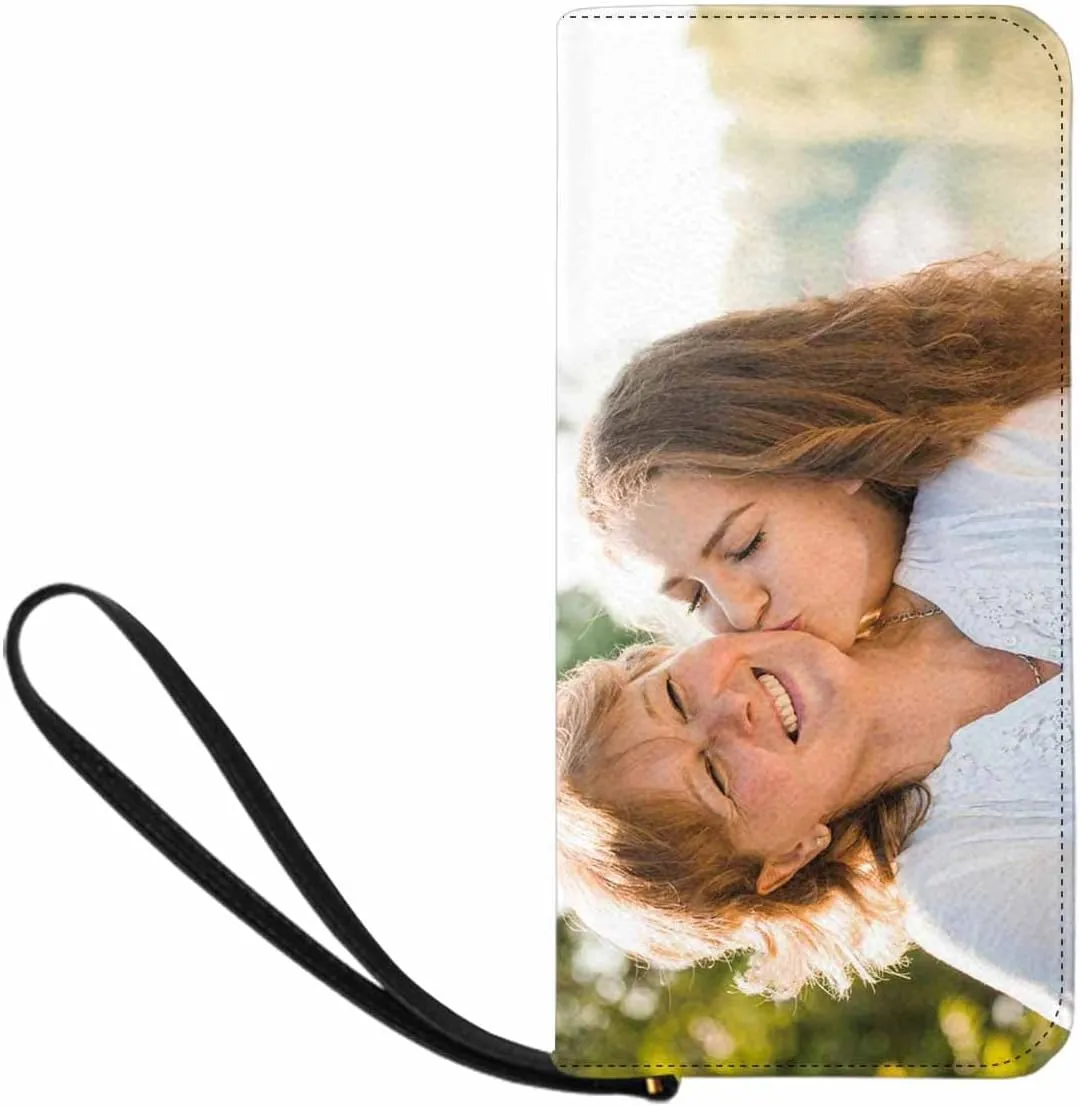 Personalized Name Handbags Clutch Purse, Happiness Is Being A Mom Grandma And A Great Grandma Women's Clutch Purse