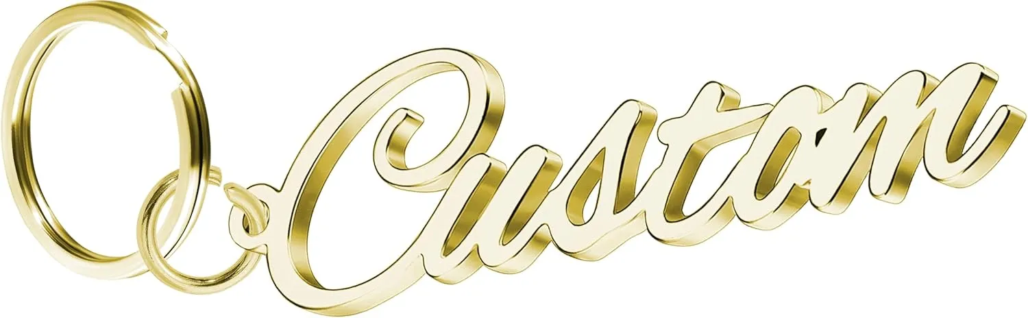 Personalized Name Keychain Custom Stainless Steel Letters Pendant as Special Christmas Gift for Women Girls